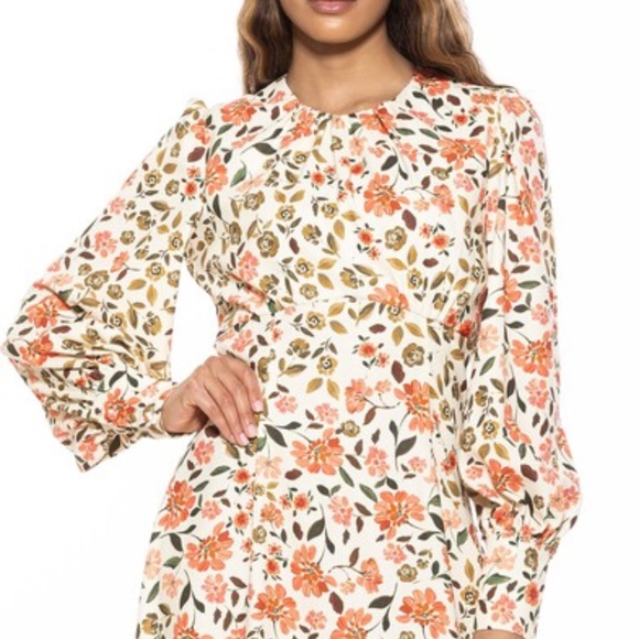 Alexia Admor Yesenia Long Sleeve Empire Waist Maxi Dress - Picture 1 of 7